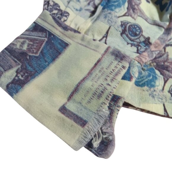 sz 8-10 True Vtg 70s Girls Collared Boho Hippy Photo graphic 20s theme SHIRT - Picture 7 of 8